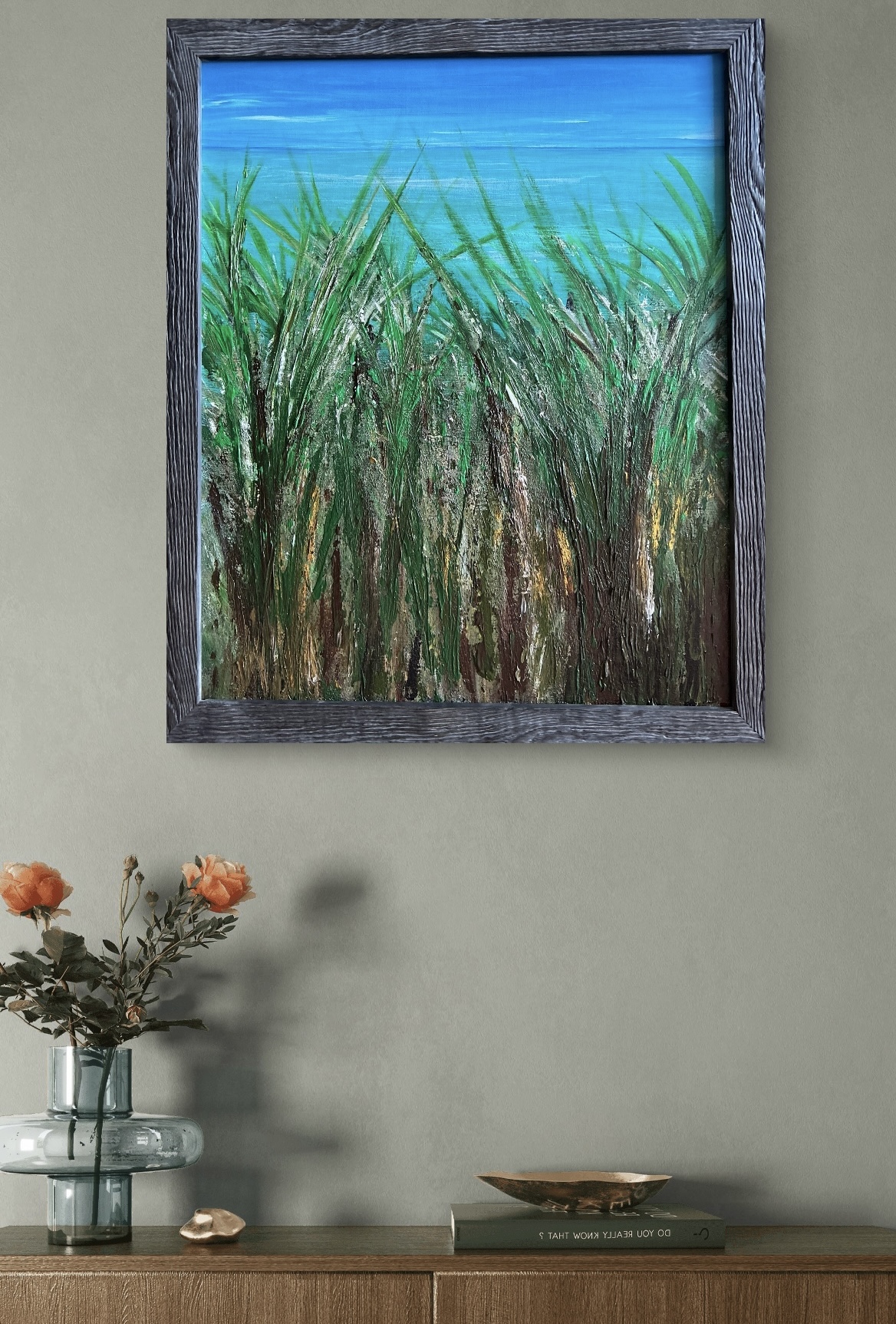 acrylic painting beach scene